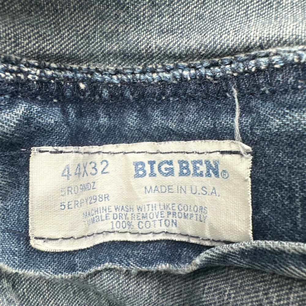 Vtg Big Ben Carpenter Jeans Men 44x26* Blue Workwear Made in USA 5RO9MDZ - Picture 2 of 16
